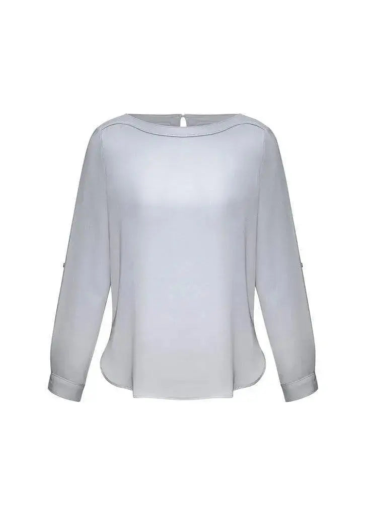 Biz Collection Corporate Wear Silver Mist / 6 Biz Collection Women’s Madison Boatneck Blouse S828ll